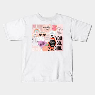 Girl Power Collage Kids T-Shirt